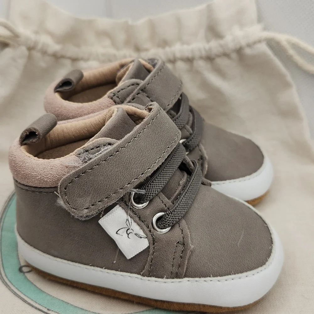 Little Love Bug® William Hightop Gray and Pink Size 2